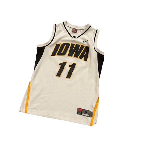 Nike Team Iowa Hawkeyes #11 NCAA Basketball Jersey White Men's Small - Picture 4 of 9